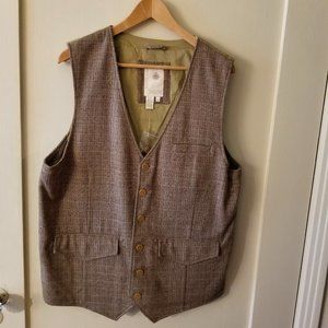 Territory Ahead Men's Vest 100% Silk Size Large Tall